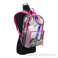 Eastsport Multi-Purpose Clear Backpack with Front Pocket, Adjustable Straps and Lash Tab   567669649